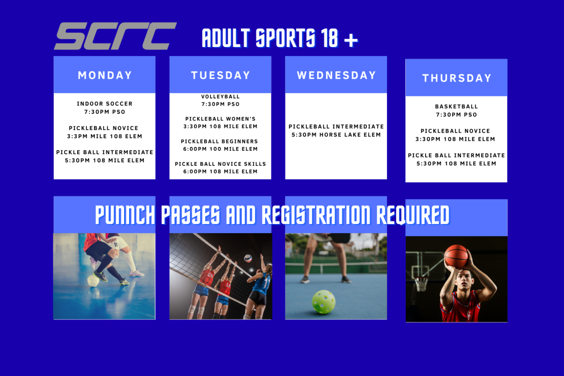 Adult Sports Calendar