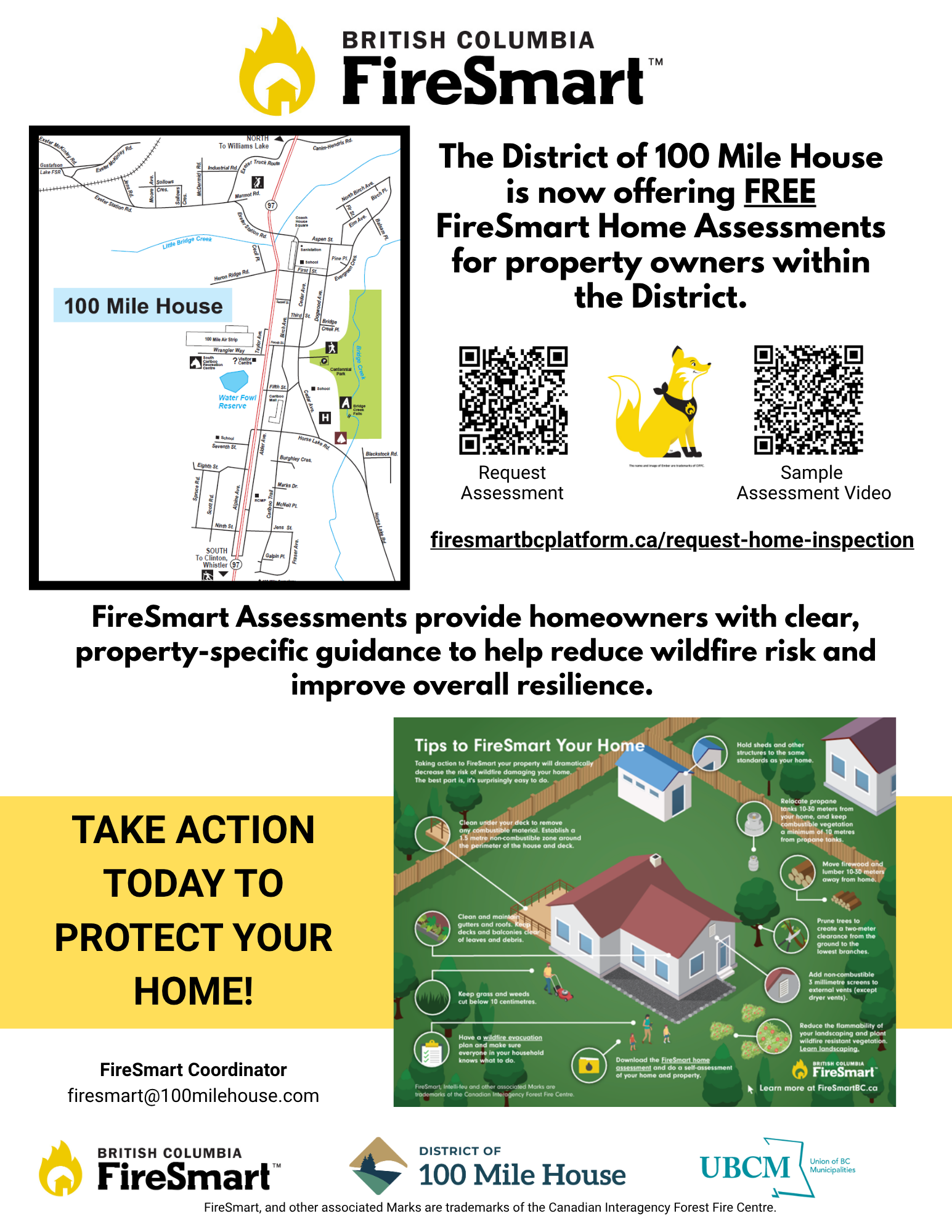 Firesmart poster promoting a firesmart home assessment