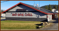 exterior of red rock grill after facade
